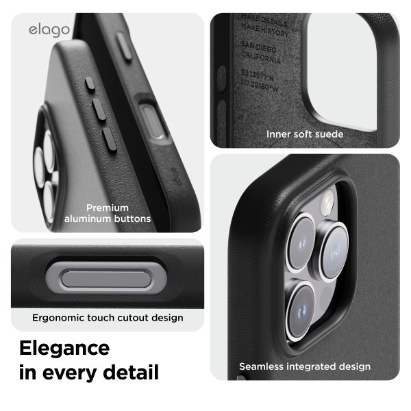 Elago Apple iPhone 16 Pro Max Vegan Deri Magsafe Kılıf - Görsel 5