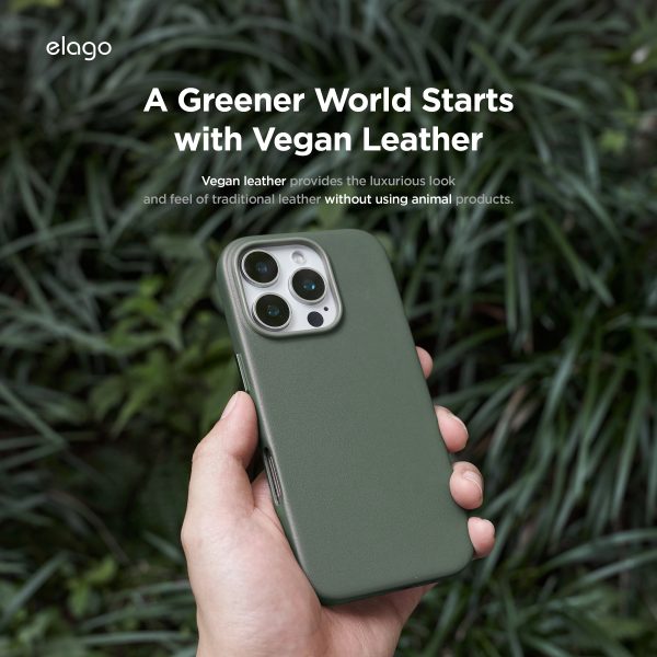 Elago Apple iPhone 16 Pro Max Vegan Deri Magsafe Kılıf - Görsel 4