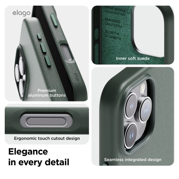 Elago Apple iPhone 16 Pro Max Vegan Deri Magsafe Kılıf - Görsel 5