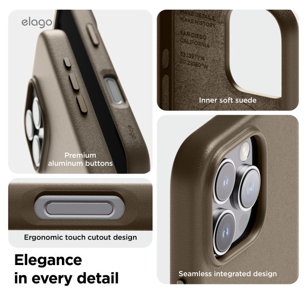 Elago Apple iPhone 16 Pro Max Vegan Deri Magsafe Kılıf - Görsel 5