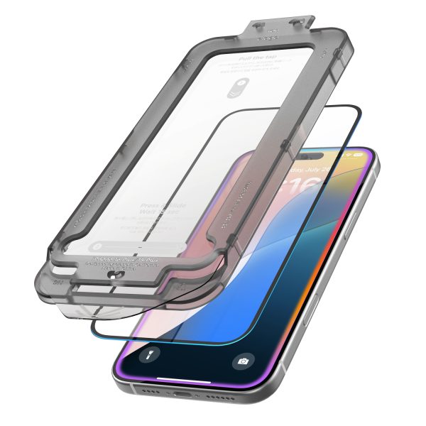 Elago Apple iPhone 16 Plus Aplikatörlü Temperli Cam Ekran Koruyucu - Görsel 5