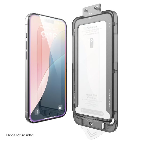 Elago Apple iPhone 16 Plus Aplikatörlü Temperli Cam Ekran Koruyucu - Görsel 4