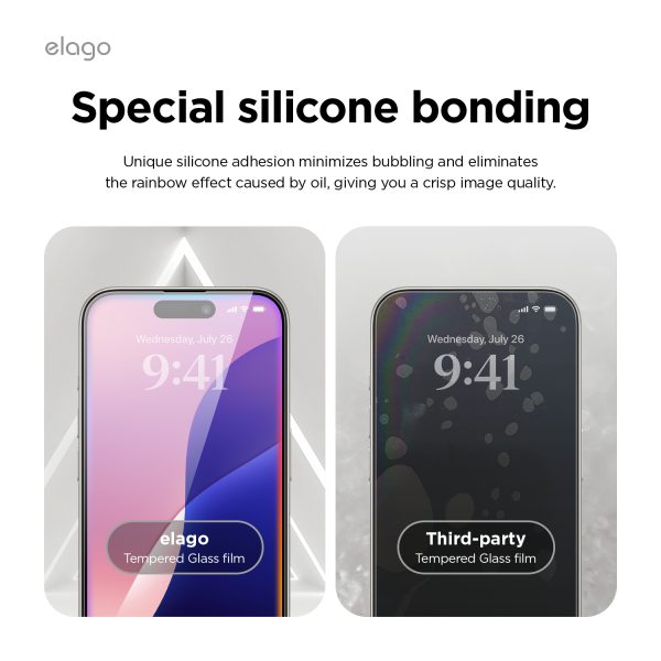 Elago Apple iPhone 16 Pro Aplikatörlü Temperli Cam Ekran Koruyucu - Görsel 5