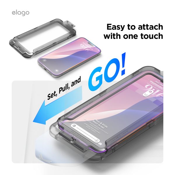 Elago Apple iPhone 16 Pro Max Aplikatörlü Temperli Cam Ekran Koruyucu - Görsel 2