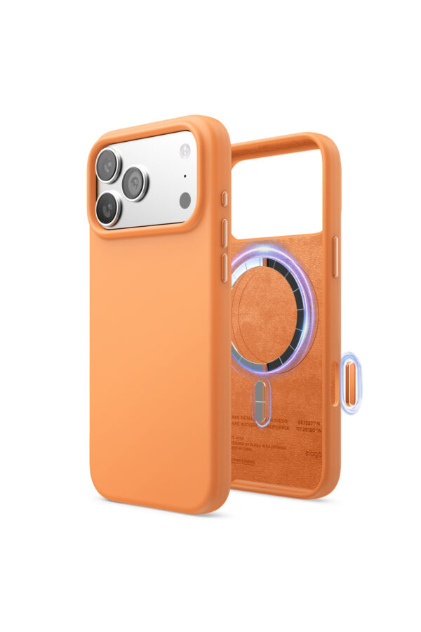 Elago iPhone 17 Pro Max 6.9 Manyetik Silikon Kılıf– MagSafe Uyumlu Premium Yumuşak Dokulu Turuncu